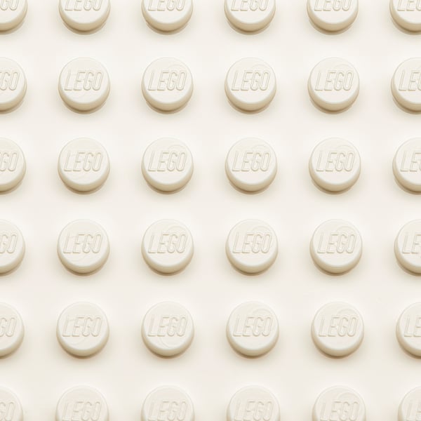 BYGGLEK LEGO® caixa con tapa, branco, 26x18x12 cm