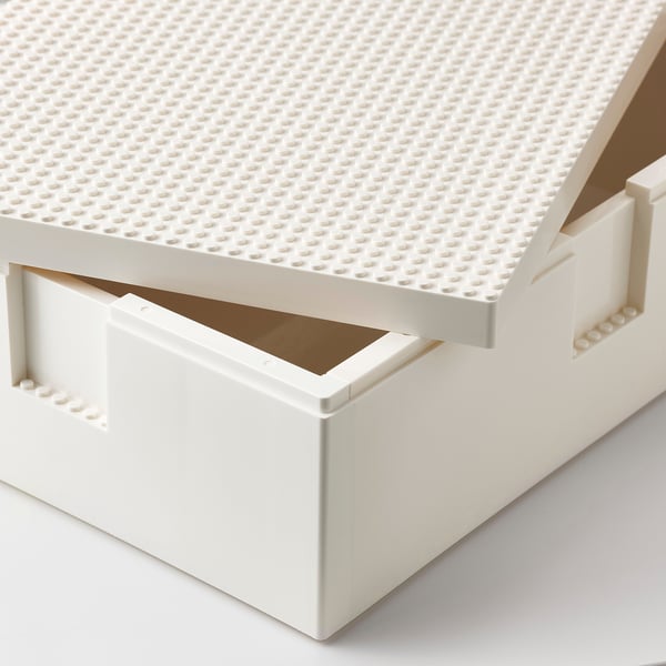 BYGGLEK LEGO® caixa con tapa, 35x26x12 cm