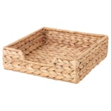 Cesta de vimbio CISSAN, beige, cadrado, tecido a man de hiacinto de auga.