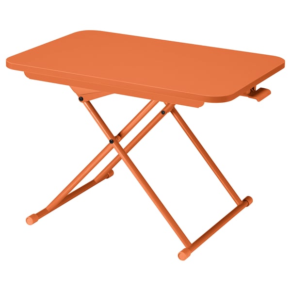 O soporte axustable laranxa DUBBLA, deseñado para uso ergonómico.