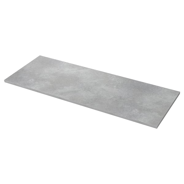 EKBACKEN Mesado a medida, gris claro efecto cemento/laminado, 30-45x2.8 cm