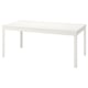 Opción: Mesa de comedor branca EKEDALEN, deseño rectangular, minimalista con catro patas rectas.