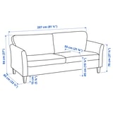 Ilustración con medidas para o produto: EKHOLMA.