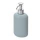 Dispensador de xabón EKOLN, verde claro, cerámica, redondeada, bomba de aceiro inoxidable, elegante decoración de baño.