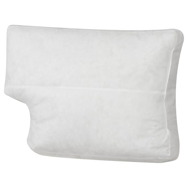 ECTORP coxín traseiro branco, suave, rectangular, con bordos lisos.