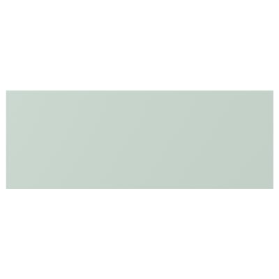 O produto ENHET en cor gris-verde pálido, de forma rectangular, con superficies de papel lisas e prácticas para unha fácil limpeza.