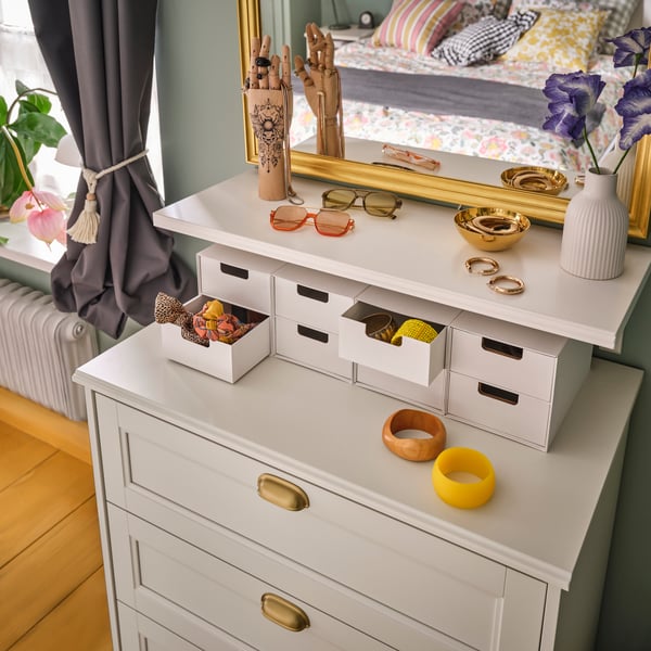 FÅGELFJÄLLET Cómoda de 3 caixóns, óso, 82x51x78 cm
