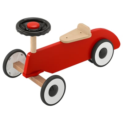 FÄLTHARE Coche de xoguete para montar, vermello