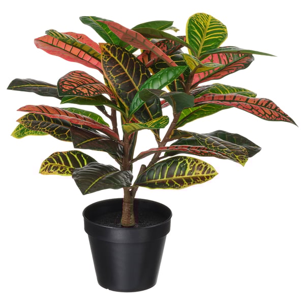 Planta artificial FEJKA, follas multicolores, plástico reciclado.