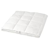 Fjällräve duvet branco, cosido en caixa, lixeiro-quente, recheo de abaixo, rectangular, tecido suave.