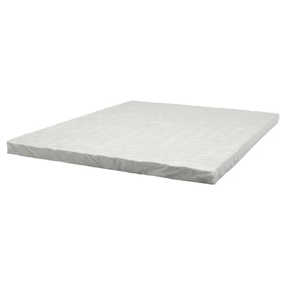 Superior de colchón FÖLUNGEN branco, rectangular, material brando, cuberta con cremalleira.