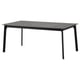 Opción: Mesa de comedor extensible, deseño elegante, al. Pernas, parte superior de pedra, asentos 6-8.