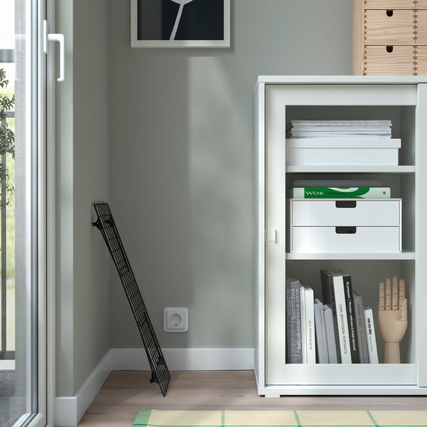 GREJIG Estante zapateiro, gris, 58x27x17 cm