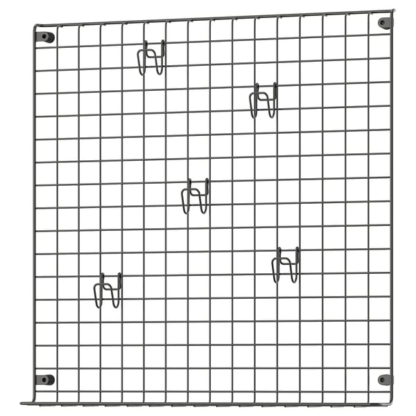 GREJIG Reixa de parede con carril, gris, 58x59 cm