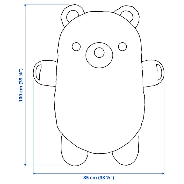 GREJSIMOJS Peluche, oso/beixe, 100 cm