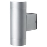 Prata, moderna luz de parede para exteriores, forma cilíndrica con dúas partes.