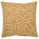 Almofada GULDFLY: amarelo, cadrado, tecido jacquard, patrán branco.