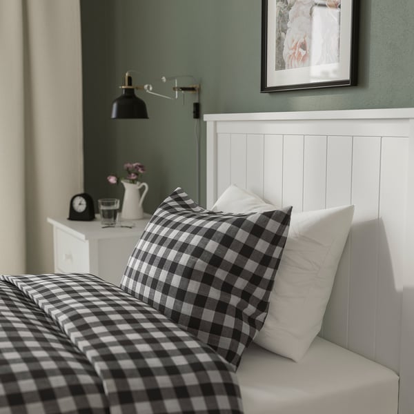 GULLABERG Estrutura de cama, branco/Lönset, 90x200 cm