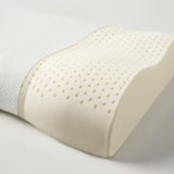 Almofada ergonómica de látex para durmidos traseiros e laterais, cuberta transpirable.