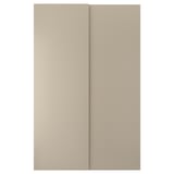 Porta deslizante beige HASVIK con acabado liso, paneis verticais.
