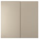 Portas deslizantes HASVIK en beige. Son modernos, minimalistas e ofrecen un acabado suave.