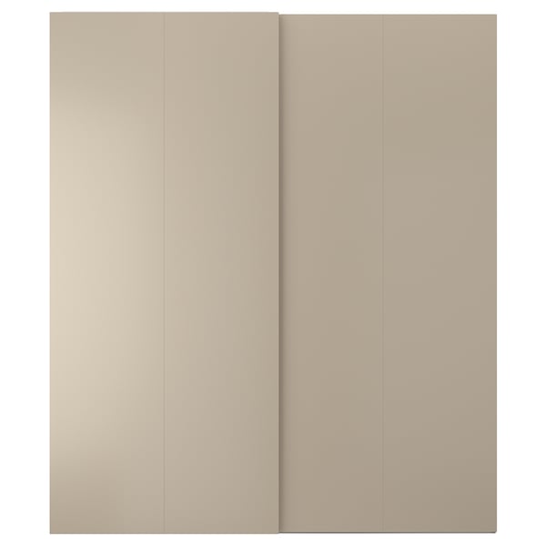 Porta deslizante beige HASVIK, acabado liso. Deseño moderno e minimal.