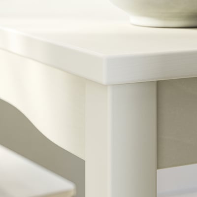 HAUGA / HÖGVED Mesa con 4 cadeiras, branco/chapa bidueiro, 118x74 cm