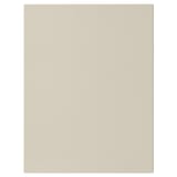 Un panel frontal beige HAVSTORP cun deseño suave, perfecto para unha cociña moderna.