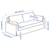 Ilustración con medidas para o produto: HYLTARP.