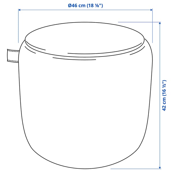 Ilustración con medidas para o produto: JÄRRESTAD.