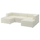 JÄTTEBO Sofá 3,5 prazas con chaiselongue, con repousabrazos Axvall/óso