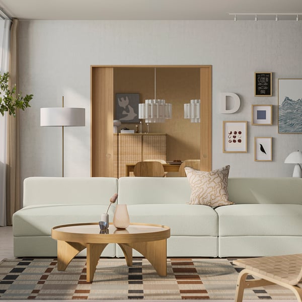 JÄTTEBO Sofá modular 4,5 prazas, Axvall óso