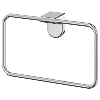 Anel de toalla cromado KALKGRUND: cadrado, moderno, cinc e aceiro inoxidable.