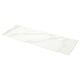 Tapa de traballo de cuarzo branco KASKER, deseño liso, rectangular, sen costuras.