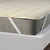 Protector de colchón con opción de cor de dúas caras: azul para arrefriar, beige para a calor. Esquinas elásticas para un axuste seguro.