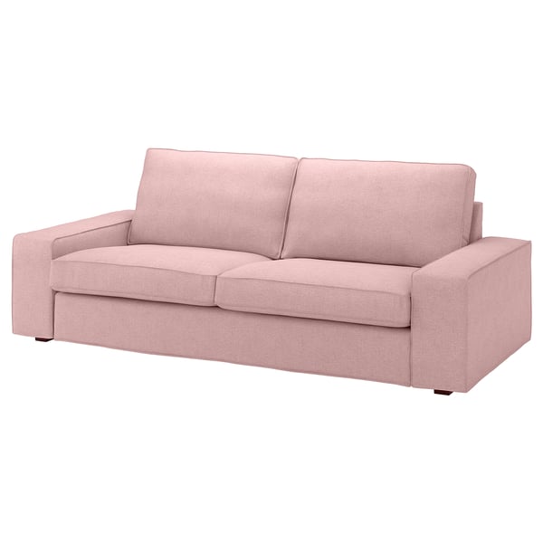 Sofá KIVIK, rosa claro, tecido, rectangular, deseño minimalista moderno.