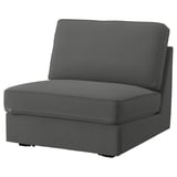 Sofá-cama gris KIVIK: compacto, sen brazos, perfecto para espazos pequenos