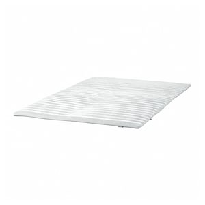 Colchón branco de escuma KLAGSHAMN, superficie rectangular e lisa.