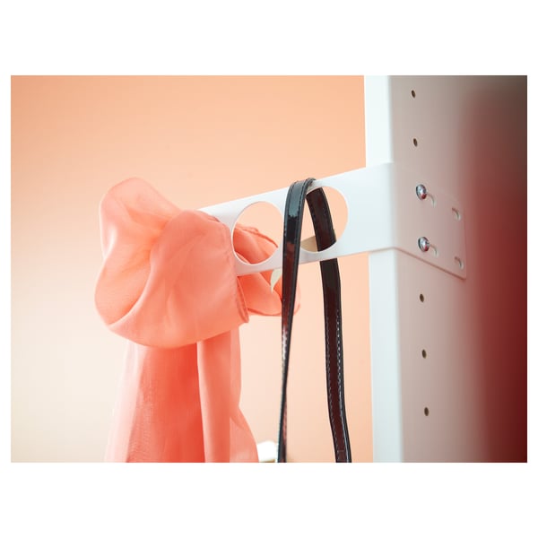 KOMPLEMENT valet hanger, branco, metálico, curvo, colga a roupa dentro do armario.