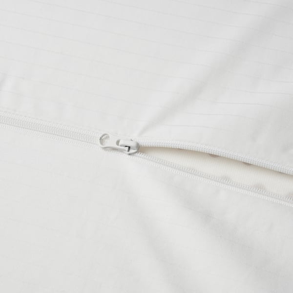 Almofada ergonómica con cremalleira de calidade, núcleo de látex e funda de pato.