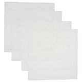 Servilletas de algodón branco puro KRUSTISTEL ; cadrado, sinxelo, natural, suave.