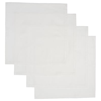 Servilletas de algodón branco puro KRUSTISTEL ; cadrado, sinxelo, natural, suave.