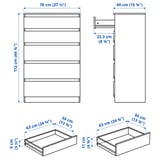 Ilustración con medidas para o produto: KULLEN.