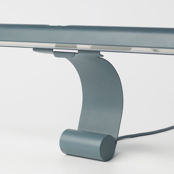 Modernas lámpadas led azul clips para a pantalla, proporcionando luz suave e axustable. Anexo magnético para un fácil posicionamento.