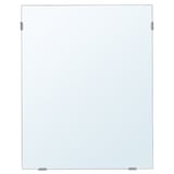 Espello rectangular de lårbro con deseño sinxelo, axeitado para montaxe vertical ou horizontal, con película protectora para uso no baño.