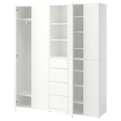 LASTARE Combinación armario, branco, 180x42x200 cm