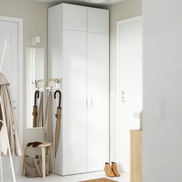 LASTARE Combinación armario, branco/con módulo de extensión de altura, 80x42x236 cm