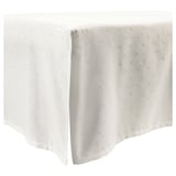 Saia branca de berce LENAST, tecido liso de raso, 55% lyocell, 45% algodón, puntos gris claros, rectangular, panos ordenados.