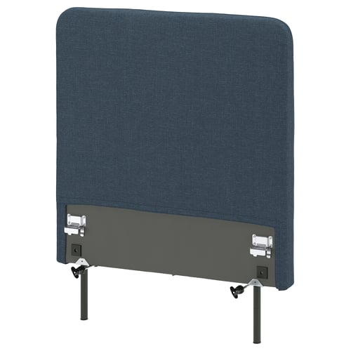 LJUSFJÄLLET Cabeceira, incl pata/Kilanda azul escuro, 90 cm