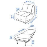 Ilustración con medidas para o produto: LYCKSELE LÖVÅS.